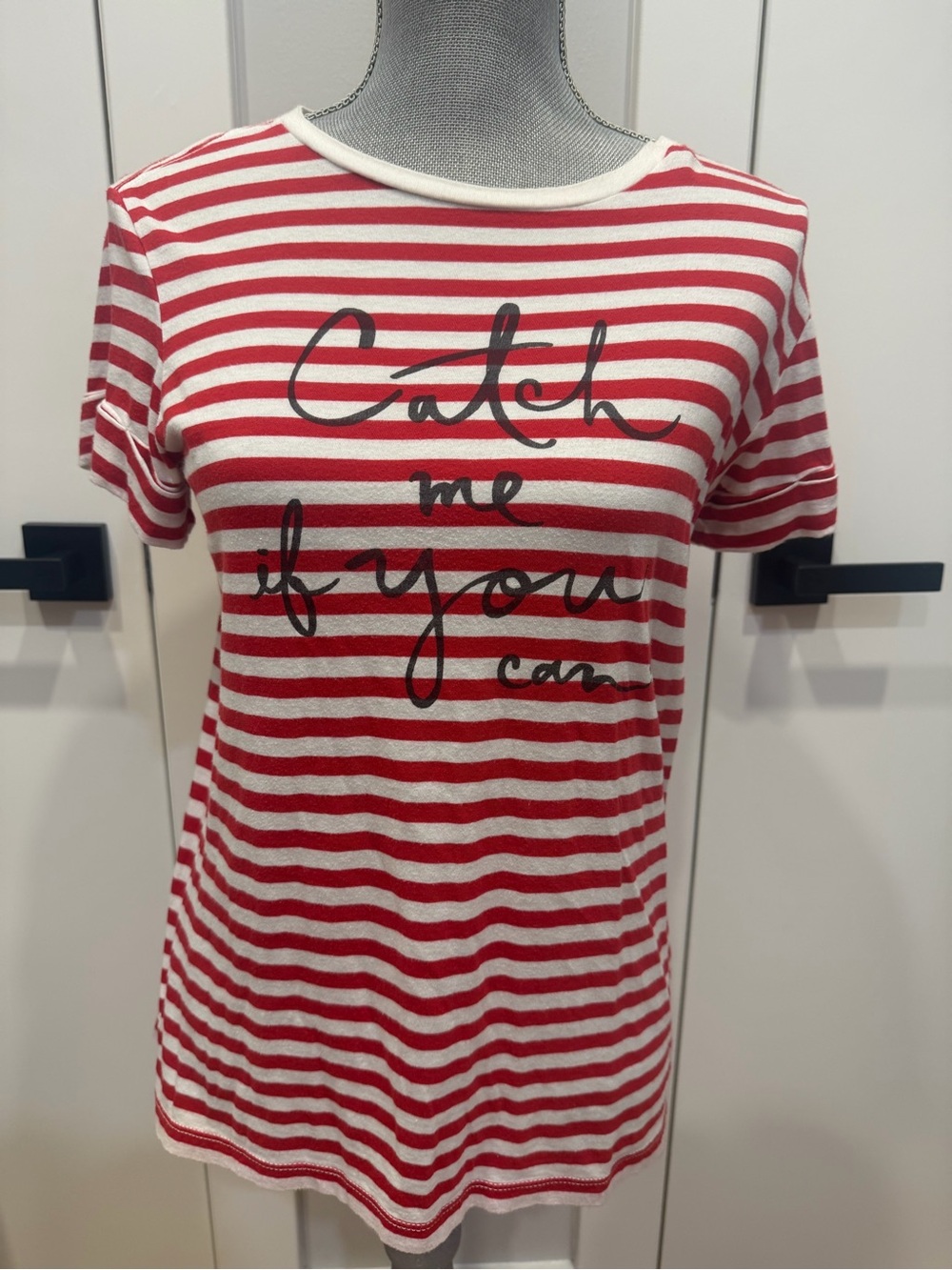 kate spade Red and White Striped Graphic Tee